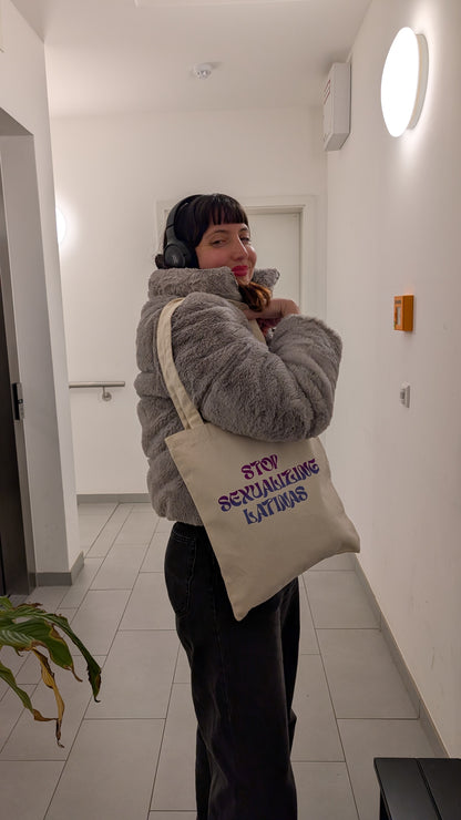 Stop Sexualizing Latinas Canvas Zip Tote